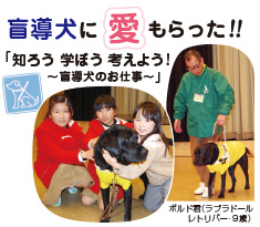 盲導犬に愛もらった！！ 「知ろう 学ぼう 考えよう!〜盲導犬のお仕事〜」 width=